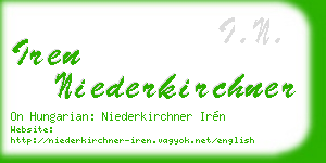 iren niederkirchner business card